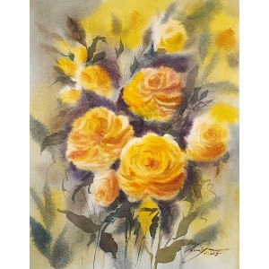 Shaima Umer, 11 x 15 Inch, Watercolor on Paper, Floral Painting, AC-SHA-062